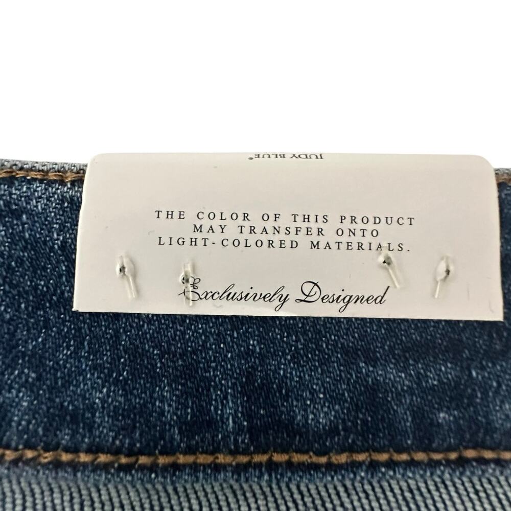 NWT Judy Blue Mid Rise Flare Jeans Contrast Panel Bell Bottoms Size 14W - Picture 13 of 16